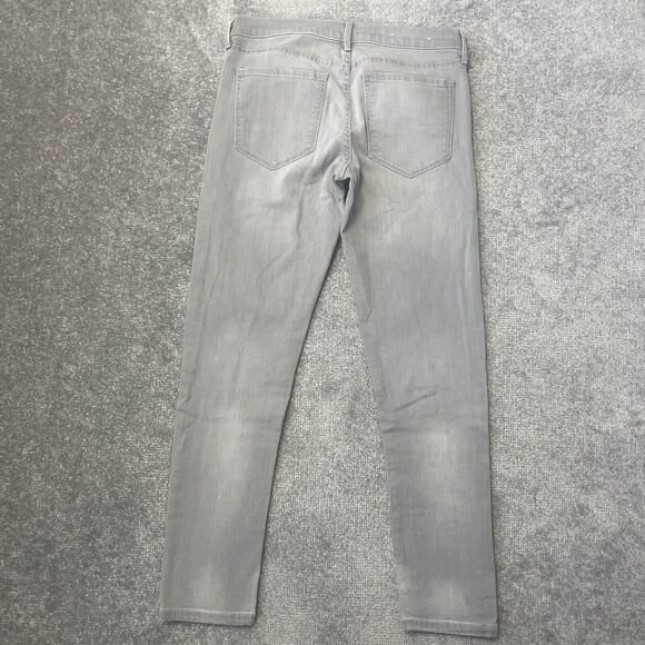 Banana Republic Jeans Womens 27 Light Grey Skinny Stretch Denim Pants Casual - Picture 9 of 11